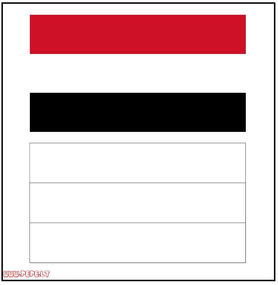 Bandera de Yemen para colorear