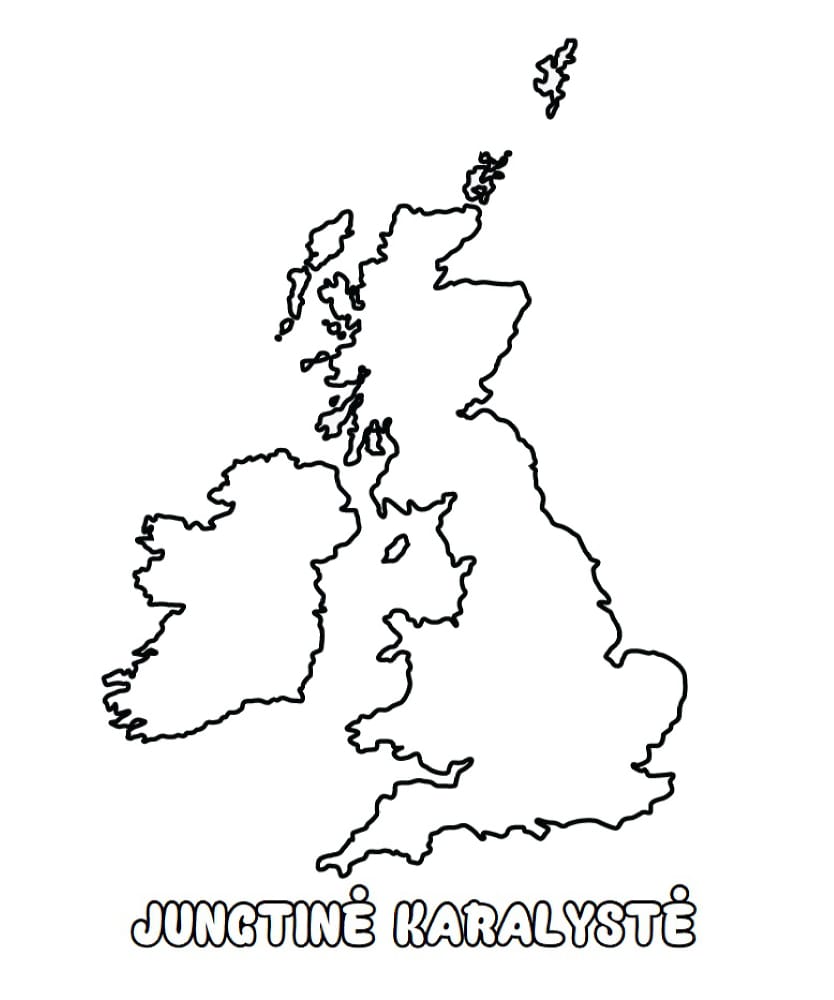 UK karta Ujedinjenog Kraljevstva