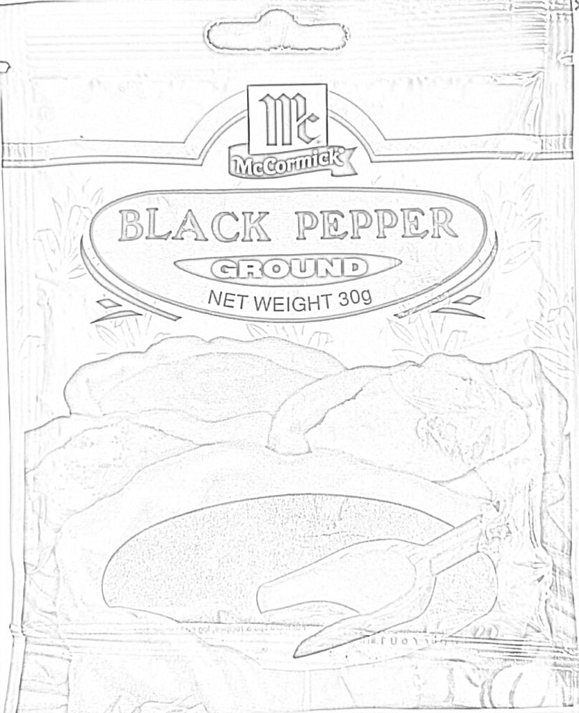 Ground black pepper McCormic label