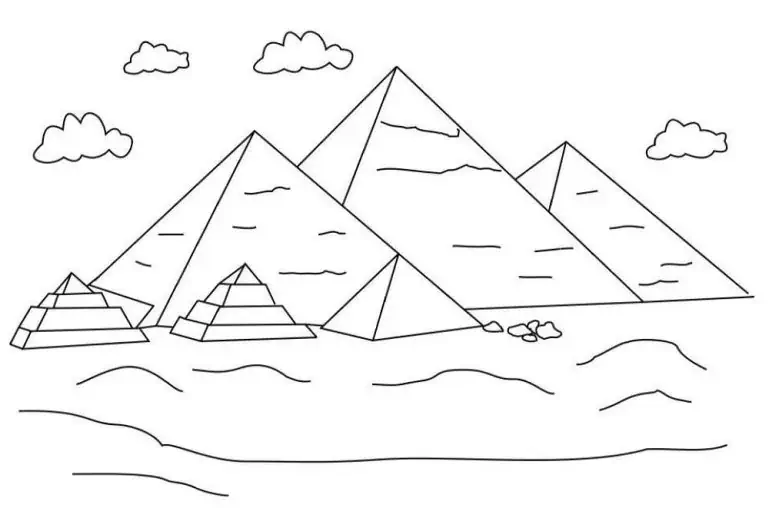 Kairo Giza püramiidid värvimiseks