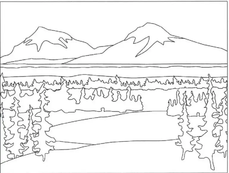 Die Berge sind farbig