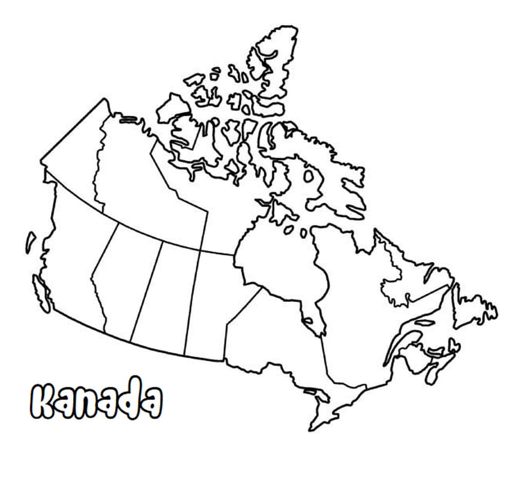 着色のためのカナダの地図、カナダ