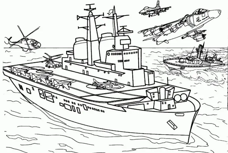 Ein Kriegsschiff