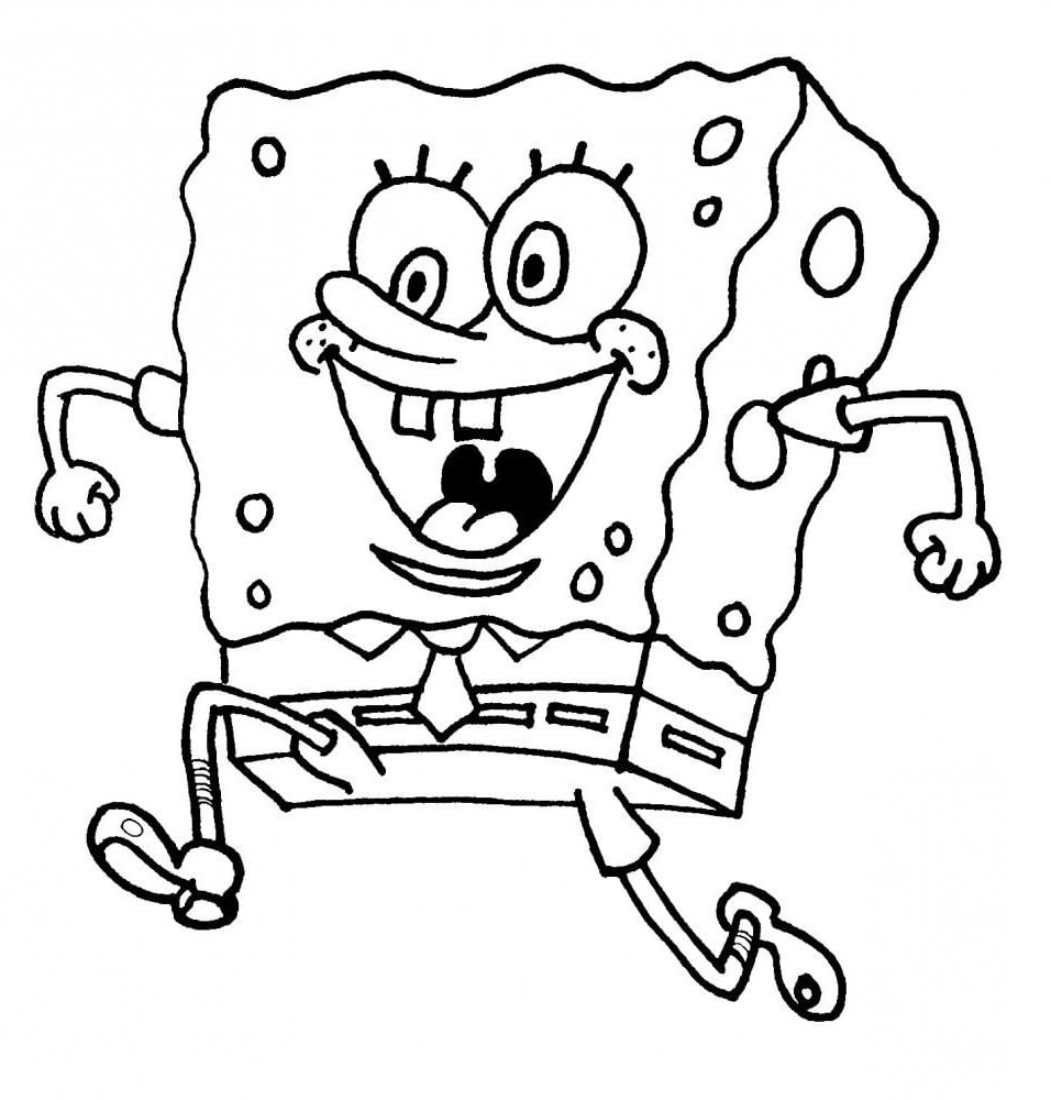 Dibujo de bob esponja para niños para colorear