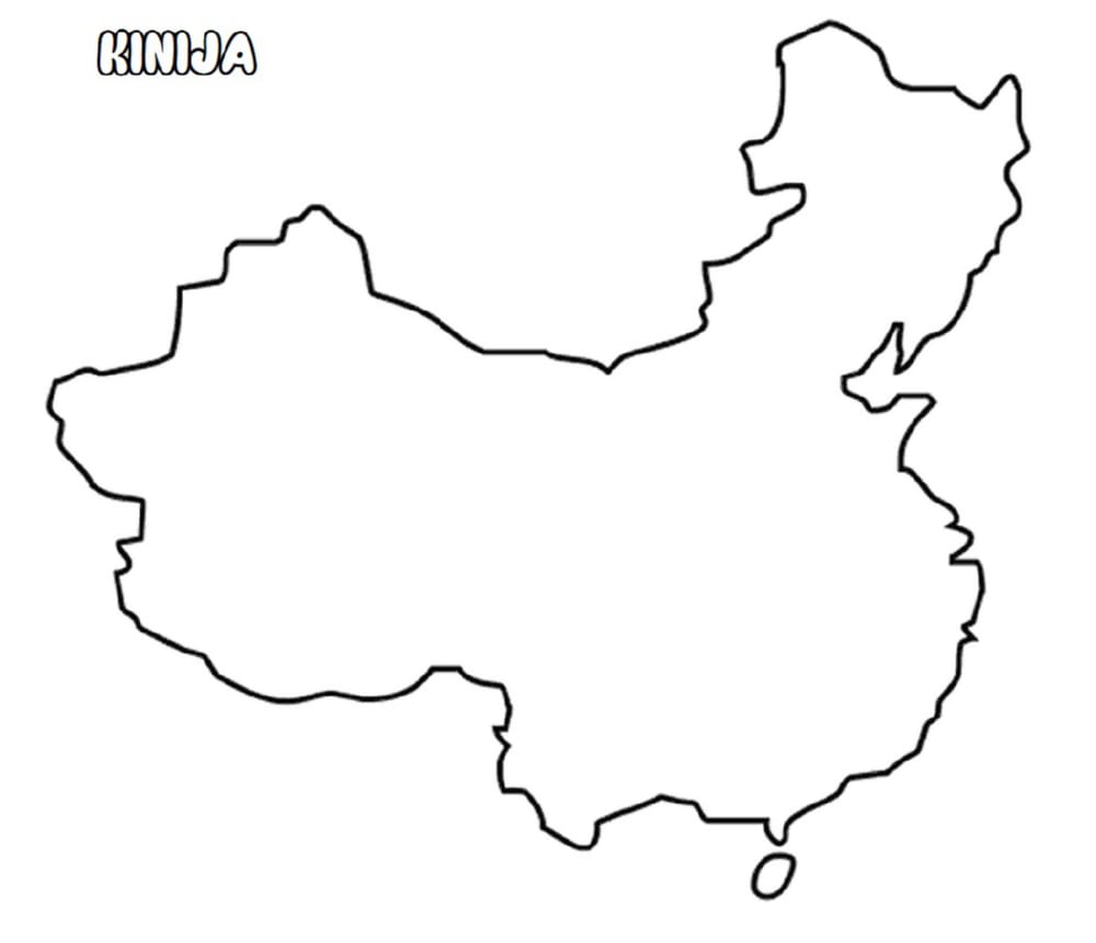 Kinija žemėlapis piešinys