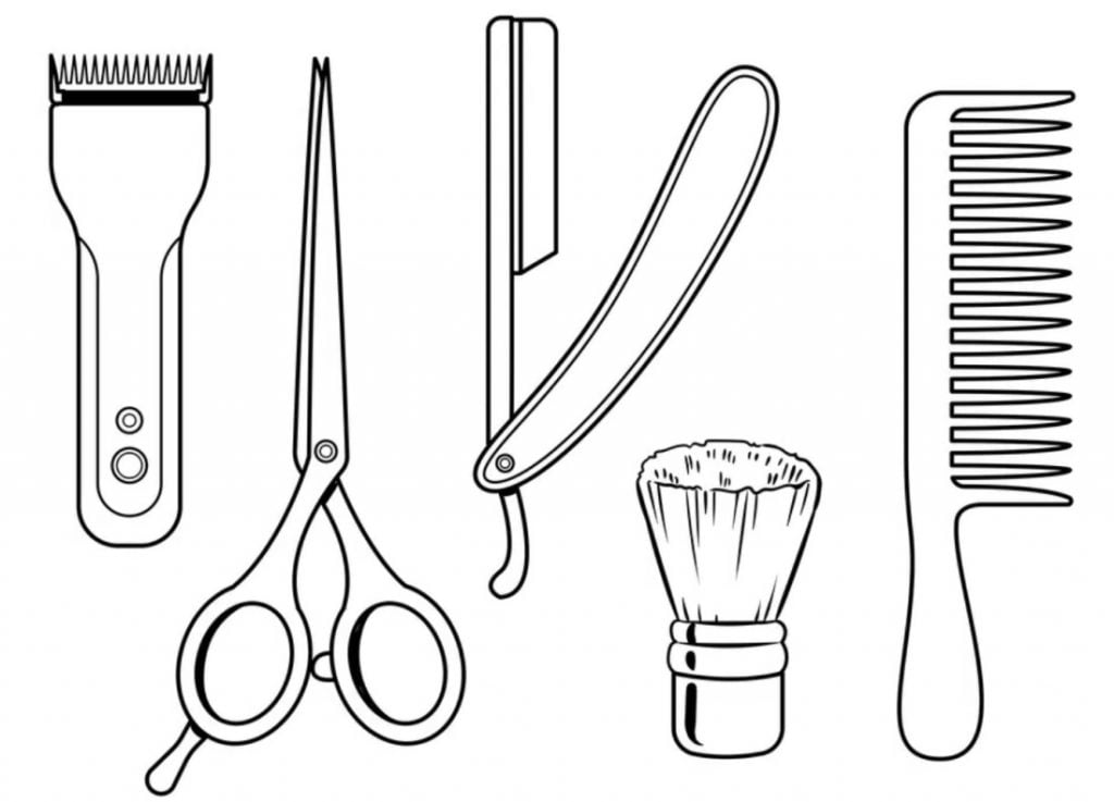 Outils de coiffeur pour la coiffure