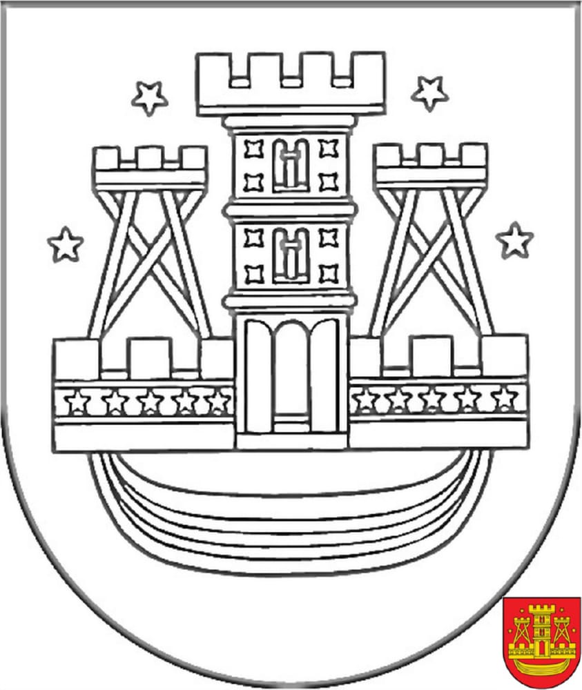 Klaipėdos herbas spalvinti