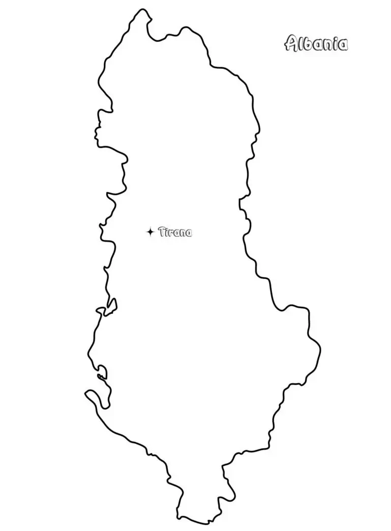 알바니아 지도, 알바니아