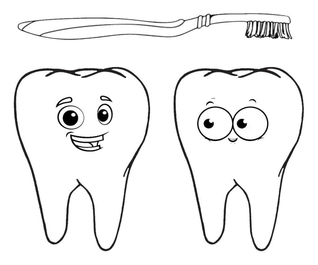 Dentes para colorir