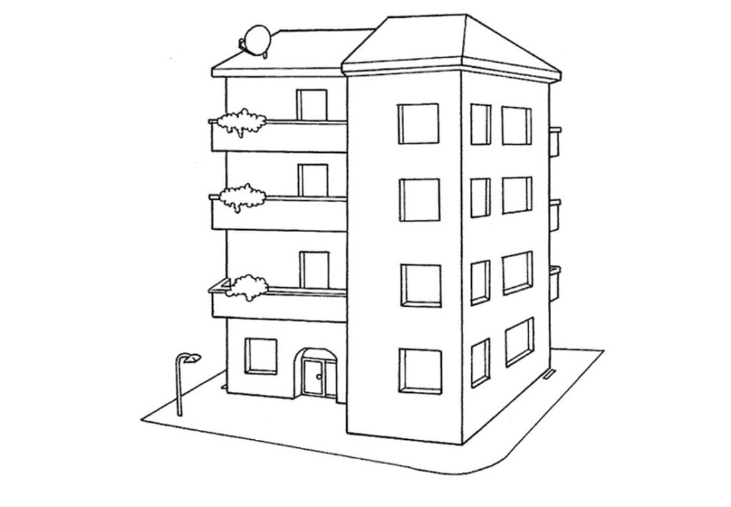 عمارة سكنية للدهان 4 طوابق