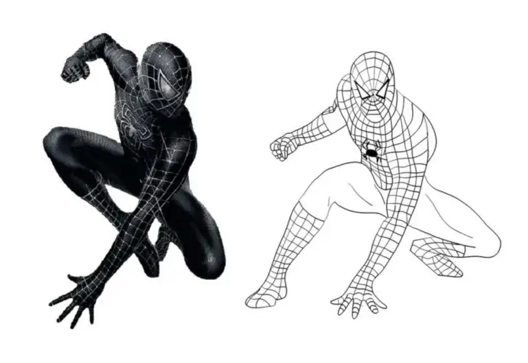 E zezë për ngjyrosjen Spiderman