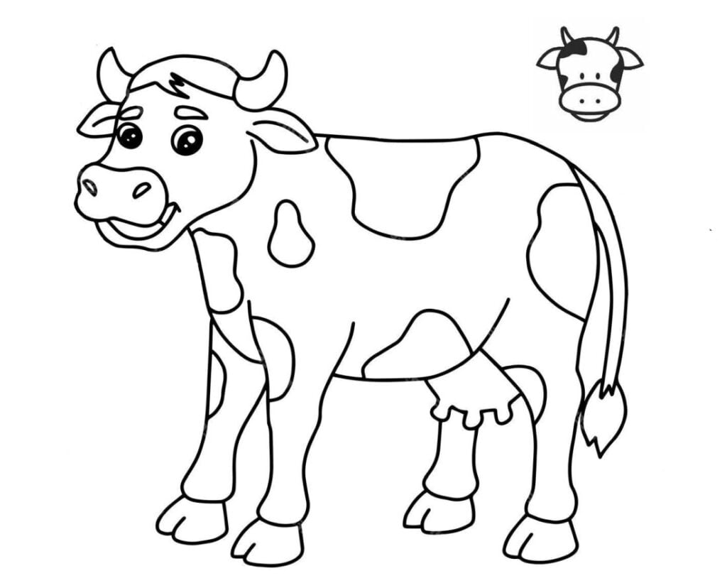Vache à colorier