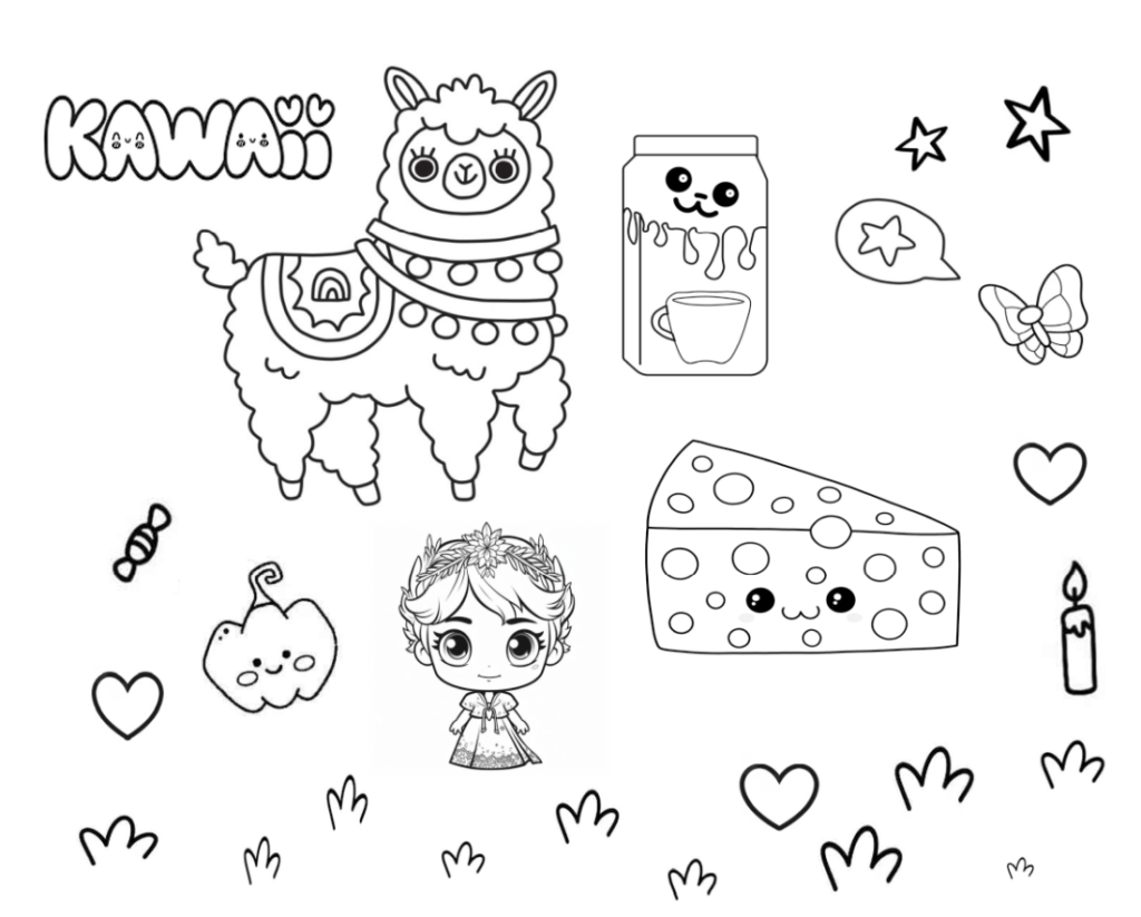 desenhos para colorir kawaii 8  Disegni kawaii, Idee per disegnare,  Disegni da colorare