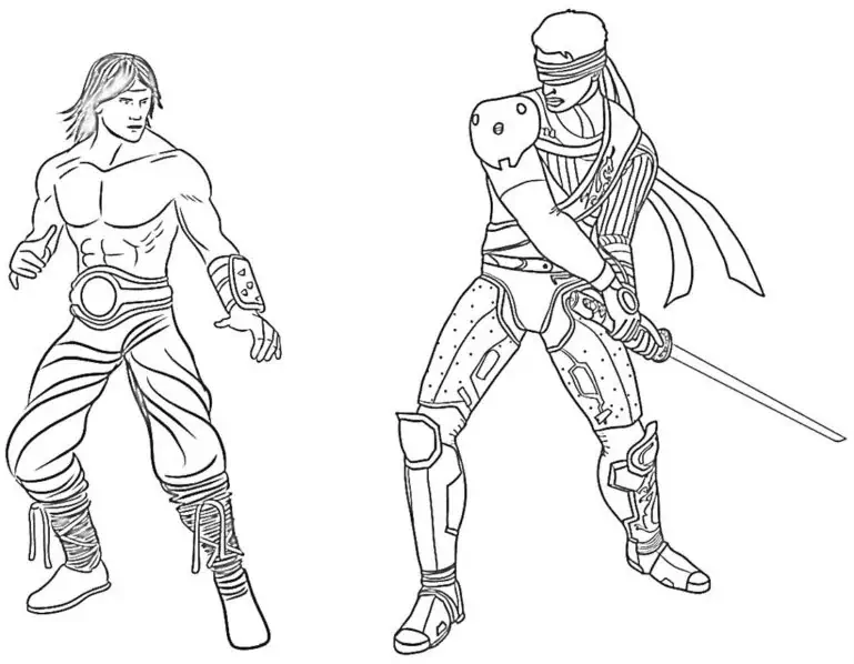 Kleur Kenshi en Liu-kang in