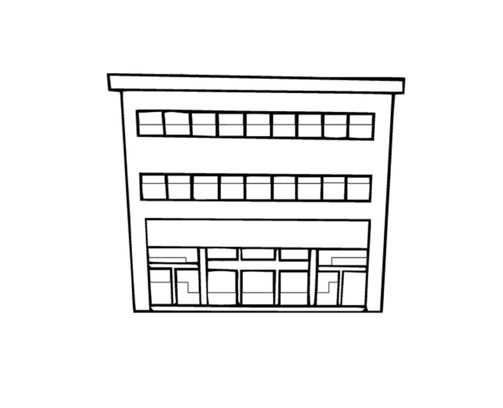 Edificio comercial para pintar.