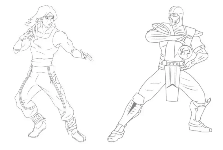 Kleur Liu Kang en Sub-zero