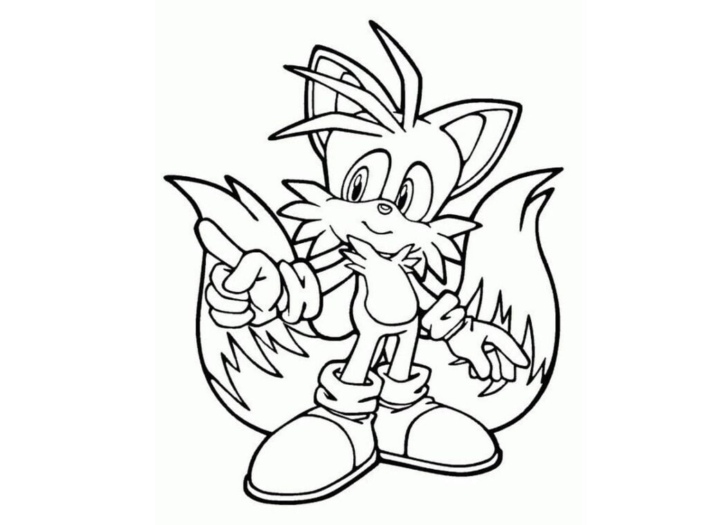 Sonic líška na farbenie