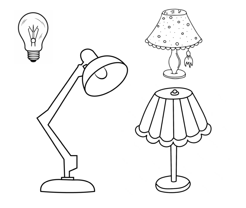 Lamper til farvelægning, lampe, lampe