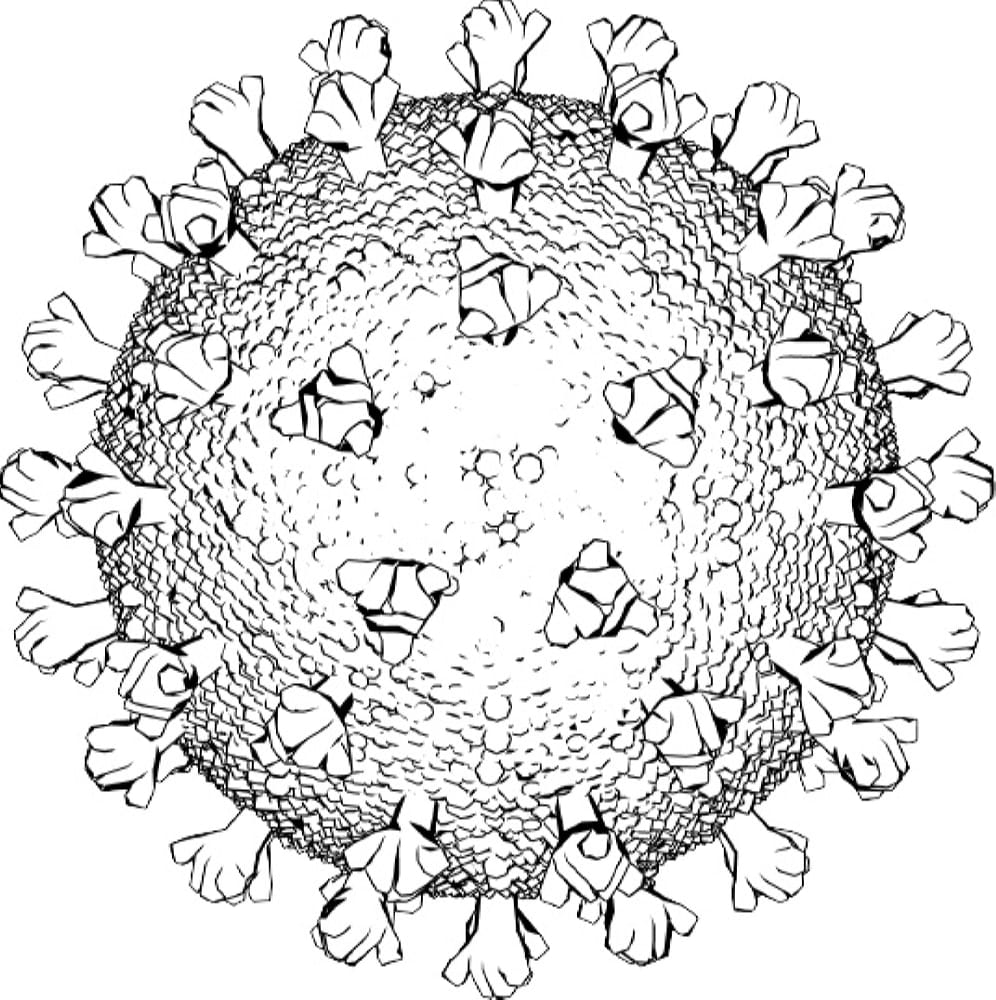 Corona Virus omaľovánky 