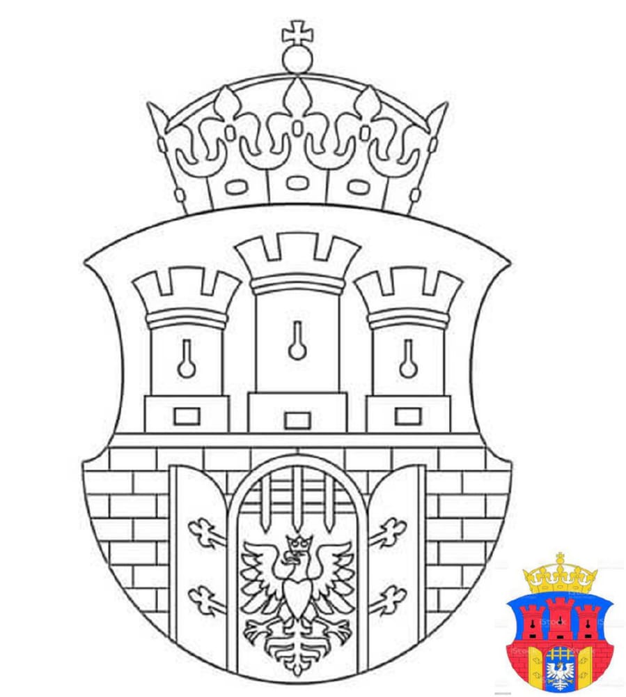 Krakow coat of arms para sa pagguhit