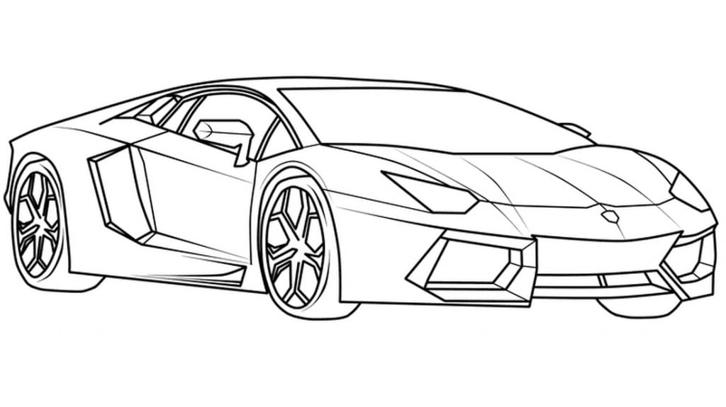 Lamborghini-auto kleurplaten