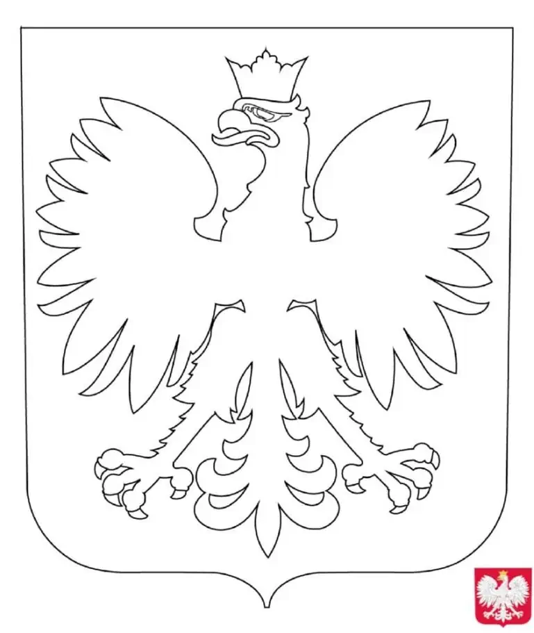 Grb Poljske bojanka