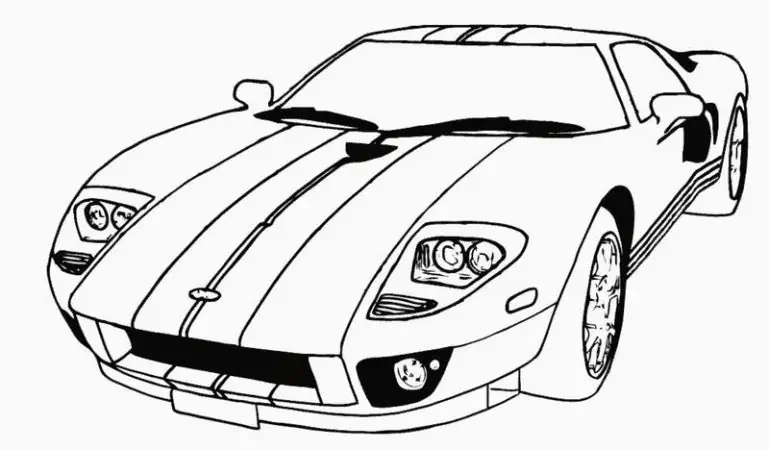 Voiture de course coloriage