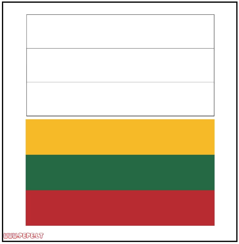 Bandeira da Lituânia para colorir