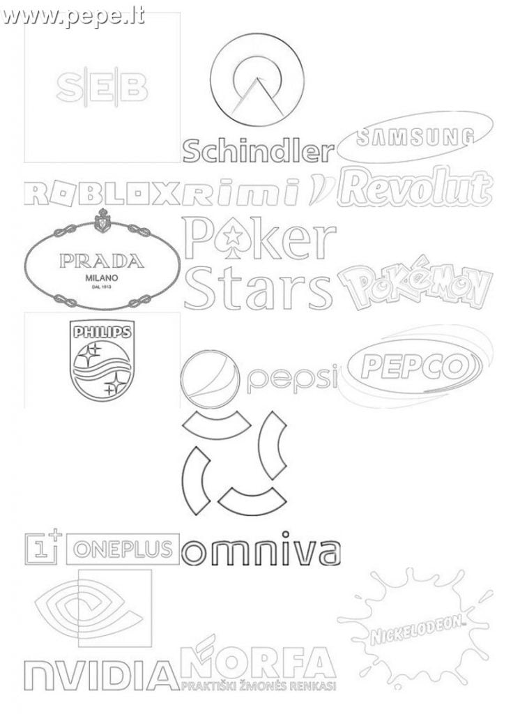 dibujos para colorear de logos