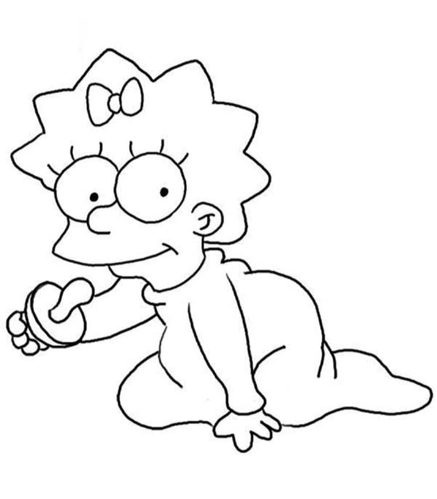 Maggie Simpsons spalvinti