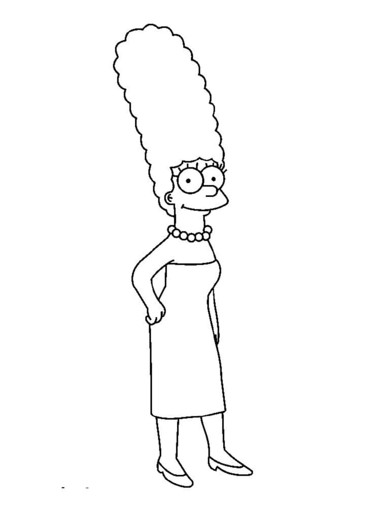 Chica de los simpsons para colorear