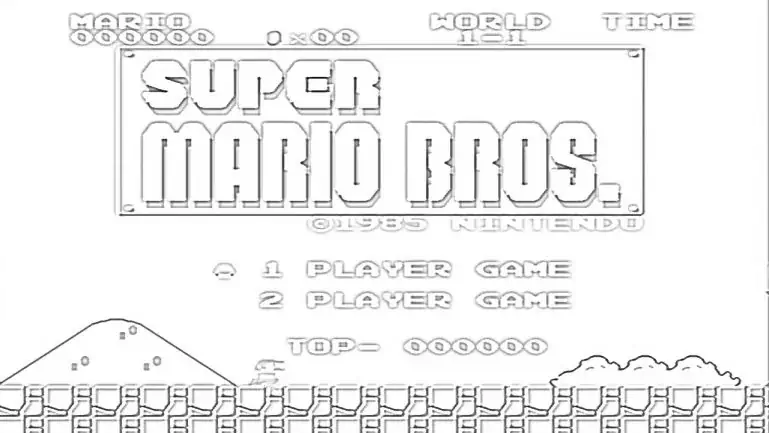 Super Mario Bros farvelægning