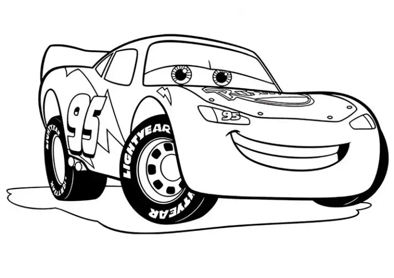 Voitures McQueen Lightning McQueen coloriage