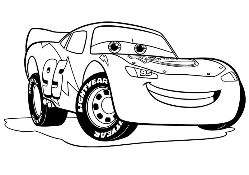 Cars McQueen Rayo McQueen para colorear