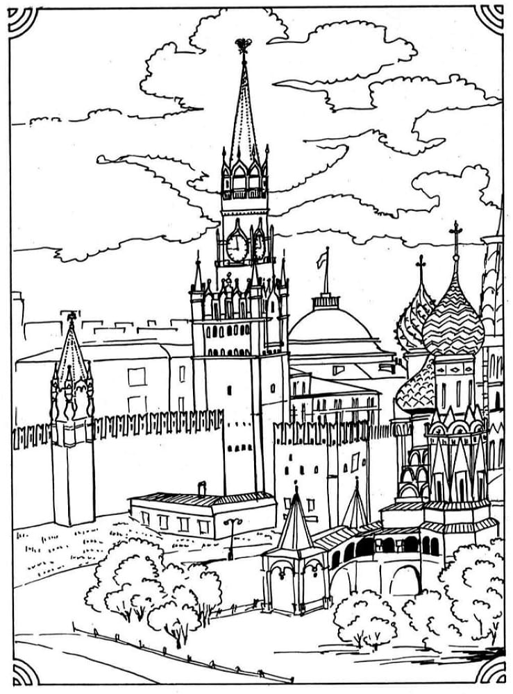 Moscou para colorir