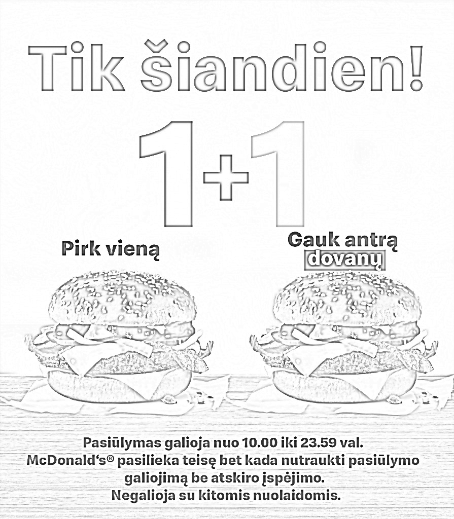 McDonalds reklama spalvinti