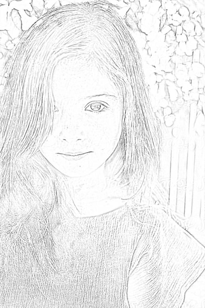 Portret i vajzës në ngjyrë