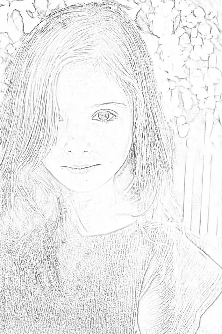 Portret devojke u boji