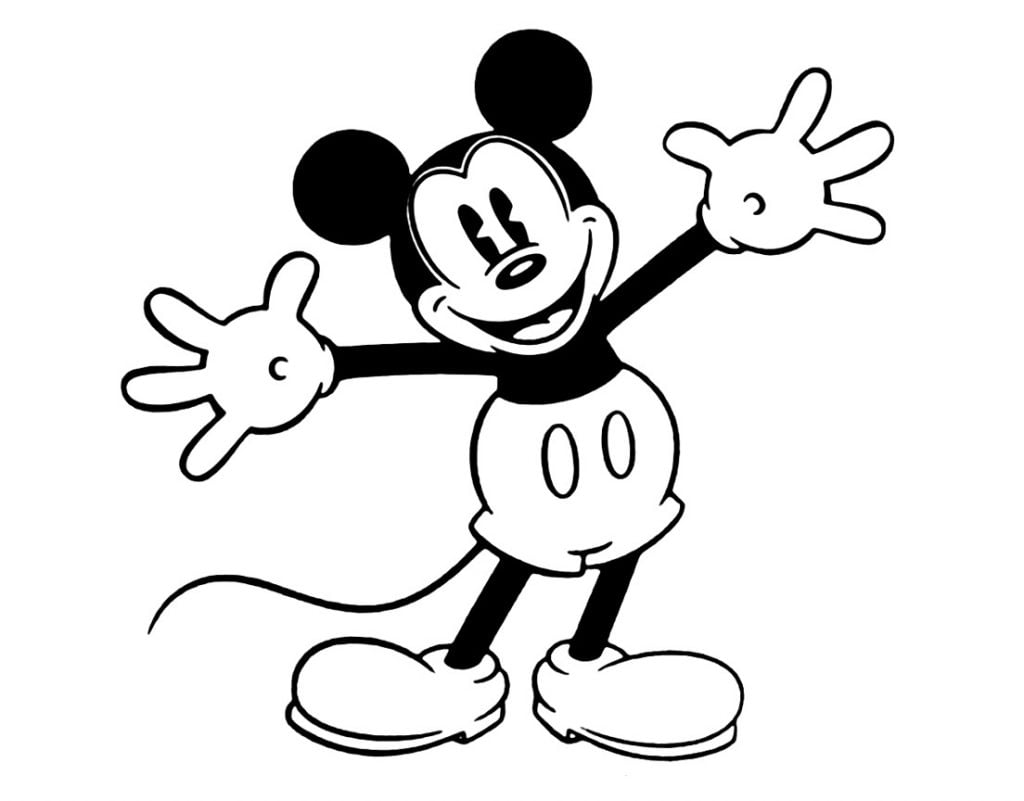 mickey mouse para colorear