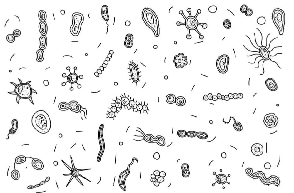 Gambar mikroba untuk mewarnai