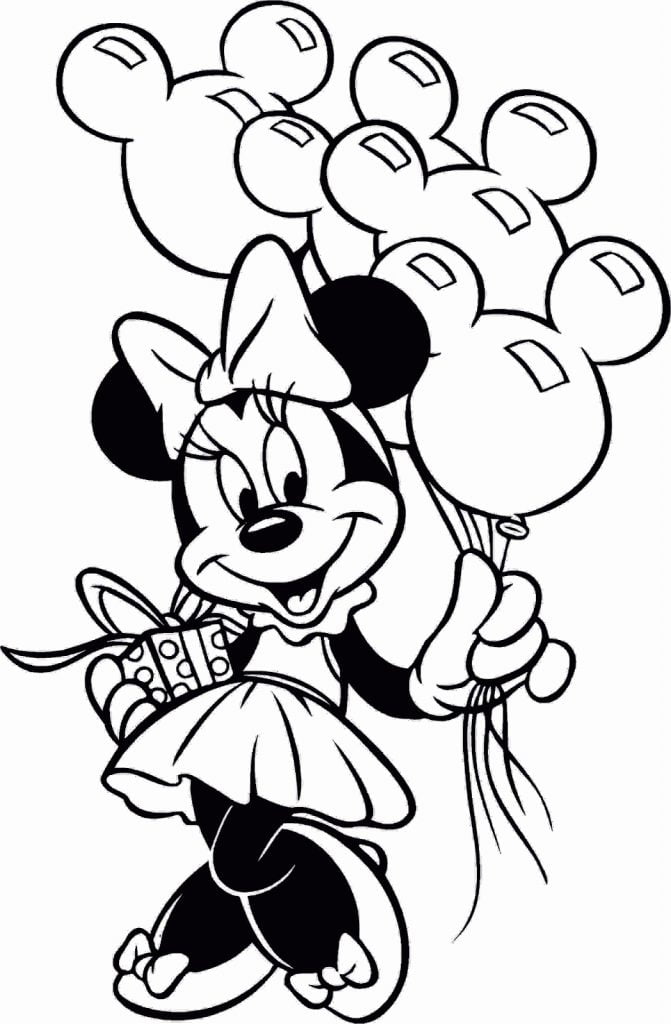 Minnie mouse spalvinimas