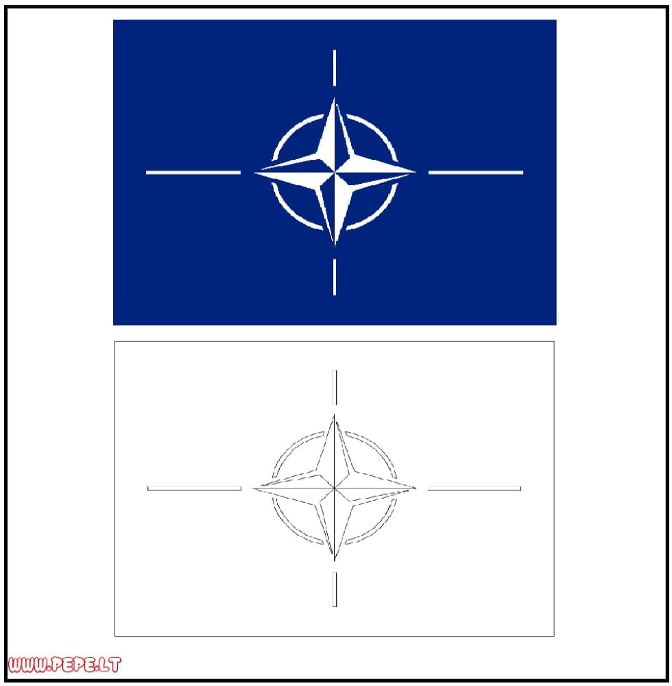 NATO šiaurės šalių karinio aljanso vėliava