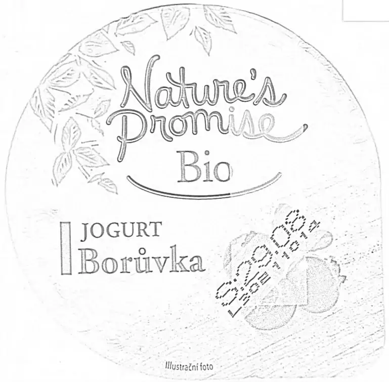 Označenie prírodného jogurtu omaľovánky 