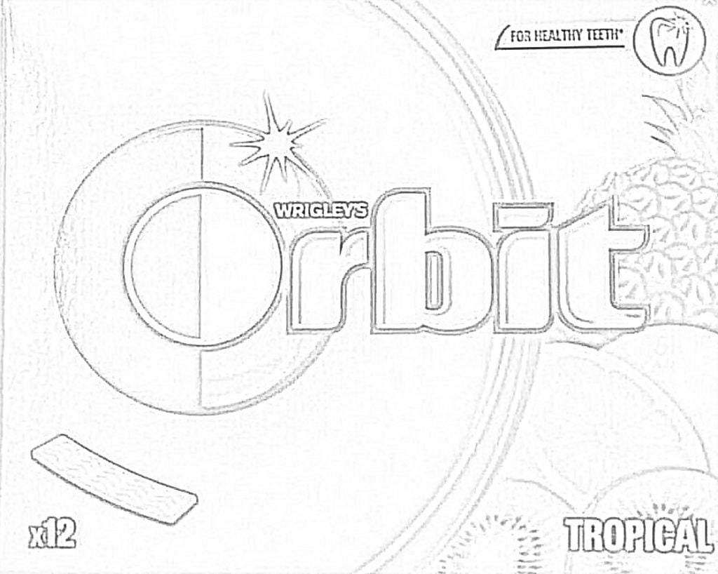 Chicle orbit para colorear