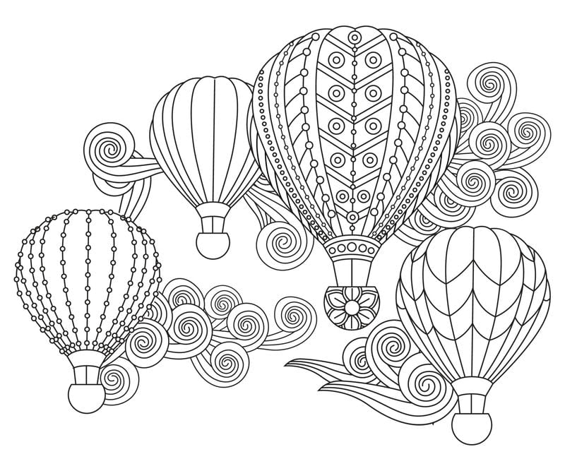 Balony kolorowanka