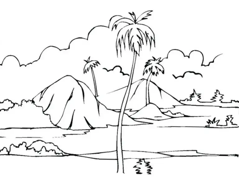 Palmen Ausmalbilder