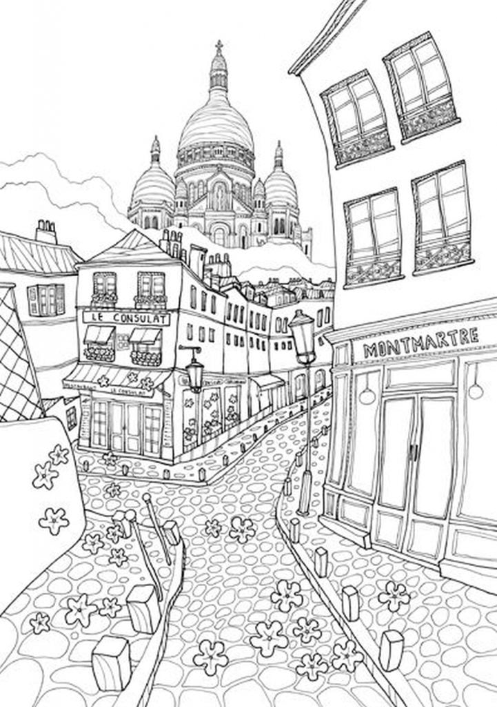 Paris para colorir