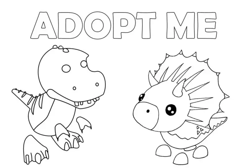 Roblox Adopt me kleurplaten
