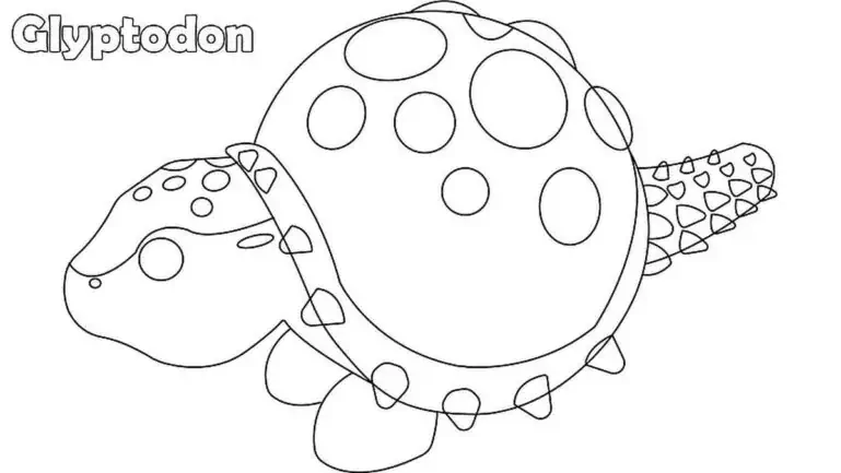 adopt mij glyptodon kleurplaten