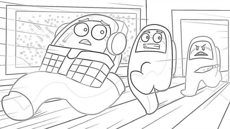 Among us para colorear - PEPE.LT